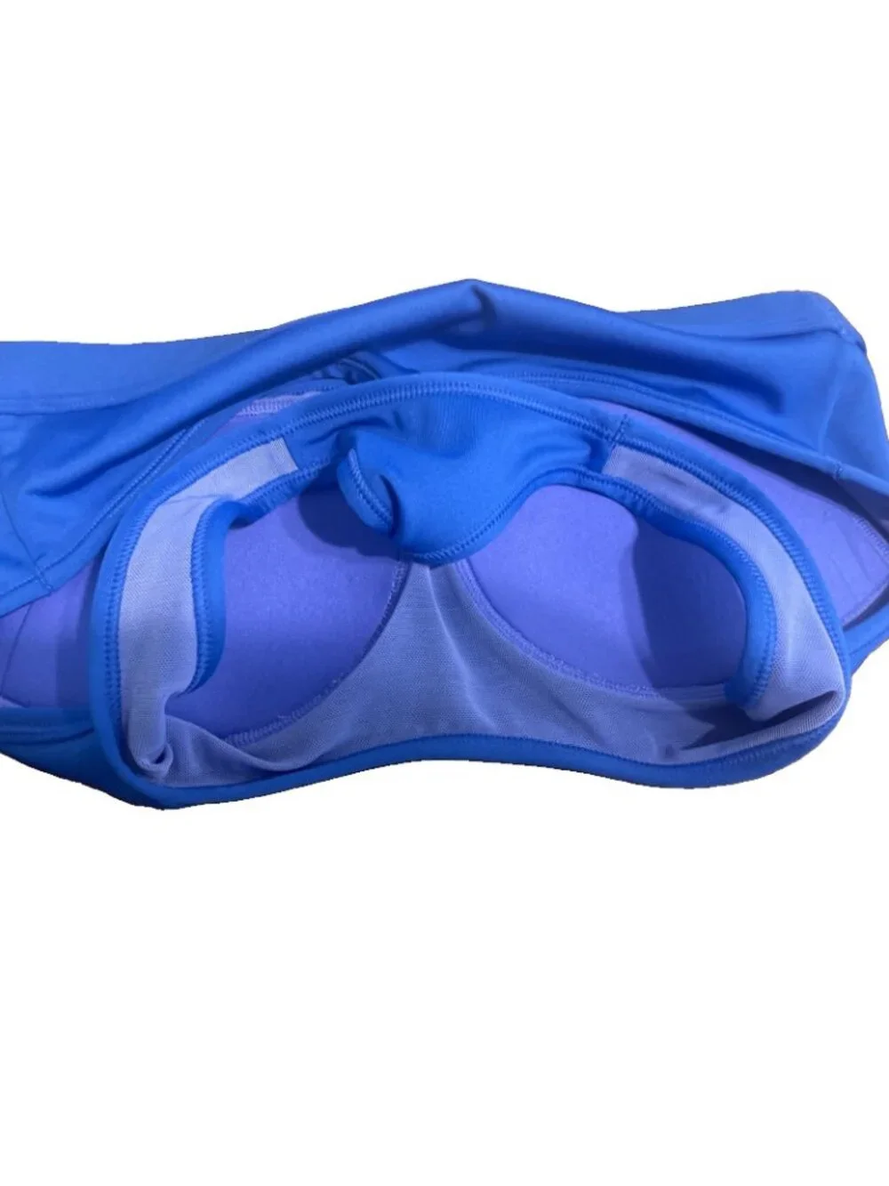 NIKE SWOOSH Women's Size Small Blue Racerback Light Padded Cups Sports Bra